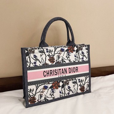 ブランド ディオール オブリークブックトートバッグ カバン 女性 キャンバストロッター柄 DIOR BOOK TOTE DIOR トートバッグ 大容量 便利 旅行 ディオールバッグ ファッション