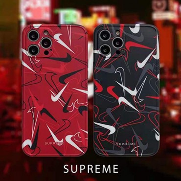 NIKE/SUPREMEコラボブランド高級感 iphone 13/12/12 pro/12 mini/12 pro maxケース交換用ジャケット型ケースアイフォン11/11 pro/11 pro max/se2保護カバーナイキブランドレザー製韓国風アップルX/XS/XR/8/7スマホケース背面光沢スマホケース コピーセレブ愛用ハイブランドケース芸能人愛用メンズレディース 