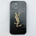 YSLブランド交換用おしゃれiphone 13/12/12 pro/12 mini/12 pro max保護カバージャケット革型 キズ防止イブサンローラン韓国風アップル11/11 pro/11 pro max/se2ケース男女兼用アイフォンX/XS/XR/8/7スマホケース光沢クロコダイル柄セレブ愛用