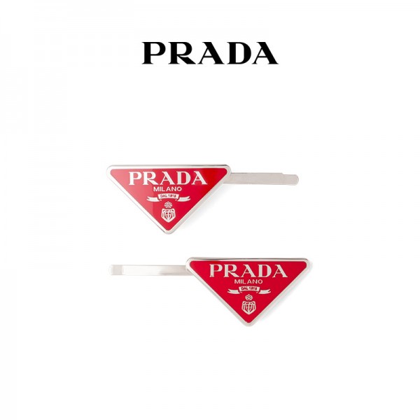 4色プラダ 金属 ヘアピン ブランド セット 飾り三角型 ヘアクリップPrada 激安 髪飾り 女性 普段使い 学生留めピン おしゃれ 最適 耐久性 アイドル愛用