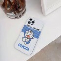 Doraemon iphone12 mini/12 pro maxケースハイブランドiphone se2/12/13 pro maxカバー 革製ストラップ付芸能人愛用可愛い アイフォン