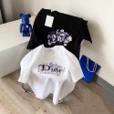 Dior ディオール速乾tシャツ親子 ブランド激安 メンズ レディース 韓国風ハイブランド夏 半袖 涼しい ディオールTシャツtシャツ サラサラ 吸汗速乾 クルーネック 透けない シンプルブランドパロディ服ウェア