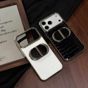 DIOR 風iphone18 17pro max 18pro ケースハイブランドブランドディオールiphone18pro max 17plus 17pro max 16pro 18proカバーCD ミラーリングスタンド付き メッキクロコレザーiphone 18/17/16 pro maxケースディオールブランドパロディーハイブランドアイフォン18pro 18plus 17promax ケース高品質