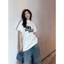 バレンシアガブランドTシャツレディースメンズ 半袖 tシャツ ホワイト ブラック コットン 履き心地がよい tシャツ 春夏 オーバーサイズ トップス 上着