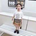 ブランド 激安 Burberry バーバリー 子供服 Ｔシャツ 半袖スカート セット服 女の子 夏 人気 tシャツ ブランドパロディ服ウェア シンプル