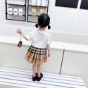 ブランド 激安 Burberry バーバリー 子供服 Ｔシャツ 半袖スカート セット服 女の子 夏 人気 tシャツ ブランドパロディ服ウェア シンプル