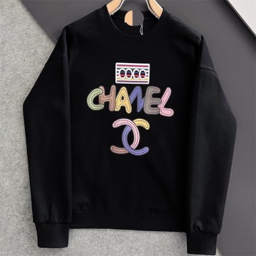 CHANEL シャネル ハイブランドパーカー秋冬 厚手 コットン 肌触りがよい プルオーバー 小香風ドロップショルダー カジュアル スウェット トレーナー 男女兼用人気