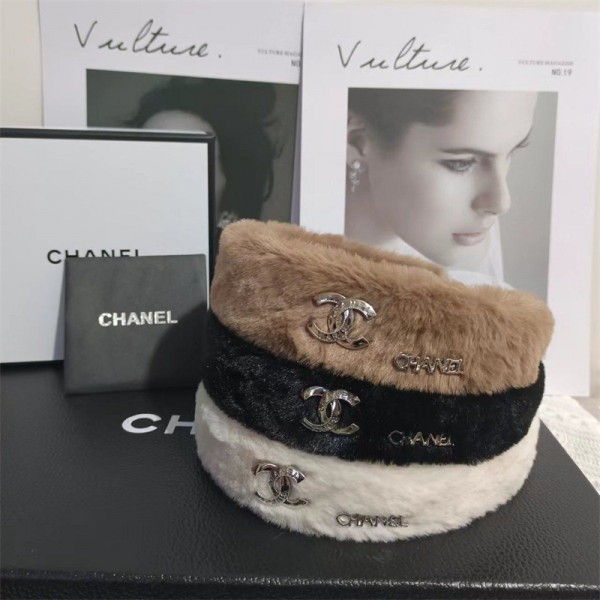 シャネル もこもこヘアハンドハイブランド レディースCHANEL ブラウン ブラック ホワイト3色 カチューシャ 幅広い 素敵 存在感抜群 髪飾り ヘアアクセサリー