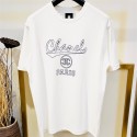 シャネル tシャツハイブランドchanelドロップショルダー ゆったり tシャツ 男女兼用人気 カジュアル tシャツ トップス 夏