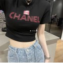 シャネル tシャツハイブランド chanel 半袖tシャツ 上着 レディース 夏 着心地がよい 着瘦せ tシャツ トップス