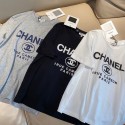 ハイブランド シャネル 半袖 オーバーサイズtシャツプルオーバーChanelブランドスウェット上着カジュアル レディース 黒 白 綿製スウェット柔らか Ｔシャツ 短袖