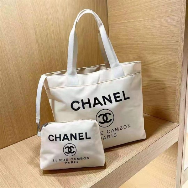 Chanel シャネルハイブランドハンドバッグ 化粧ポーチ セット 斜め掛けカバン大容量レディースメンズ シンプル トートバッグ 通勤バッグ 