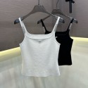 シャネルレディースタンクトップ CC ラインストーン紐付きリブタンクトップ 白黒 2 色展開 レディースChanel シャネルブランドプルオーバー夏オーバーサイズtシャツブランドブランド秋冬服パーカーファッションブランドスウェット上着カジュアル