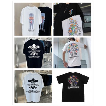 クロムハーツブランドtシャツ レディースメンズ 夏 tシャツchrome hearts  オーバーサイズ ゆったり 半袖 tシャツ 人気 カップルオススメ