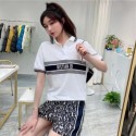 ディオールハイブランド 夏 半袖 Dior レディースTシャツ 透けない シンプルブランド激安 柔らか DIOR ティーシャツ 黒 白 t-シャツ 