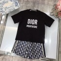 Dior ディオール Tシャツハイブランド 夏 半袖 男の子 女の子 tシャツシンプル子供服 tシャツ 上着 ズボンツーピース 綿 100％ 快適