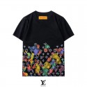 LOUIS VUITTON Tシャツ 半袖 服 上着 トップス ブランド ルイヴィトン 高品質 綿制 ファッション かっこいい 捺印 モノグラム 黒白 丸首 カジュアル 人気 柔らかい 快適 彩り送料無料 