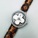 ルイヴィトン腕時計ハイブランドヴィトンレディース腕飾りレザー製うで時計 クォーツ 軽量 レザーバンド シルバー ローズゴールド 防水 超薄型 腕時計