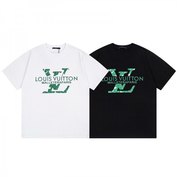 ルイビトンブランドtシャツ 春夏 LV コットン 快適 カジュアル tシャツ トップス 大きなサイズ ゆったり 半袖 tシャツ 上着 男女 カップルオススメ