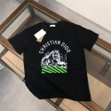 ディオールブランド半袖tシャツ 夏 レディースメンズ人気 tシャツ 黒 白2色 カジュアル tシャツトップス かっこいい 高品質 丸首 tシャツ 上着