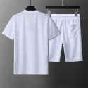 Lv ルイヴィトン tシャツ ブランド激安 メンズ tシャツ 夏 半袖 上着 ズボン 上下セット サラサラ 吸汗速乾 シンプルインナー ティーシャツ 白 tシャツ 