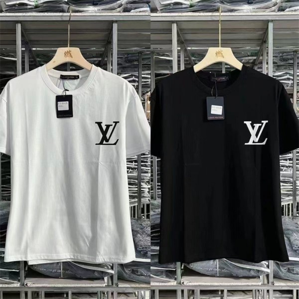 ブランド激安 Lv ルイヴィトンtシャツ メンズ レディーススポーツウェア服 透けない 半袖 tシャツシンプル ユニセックス ゆったり