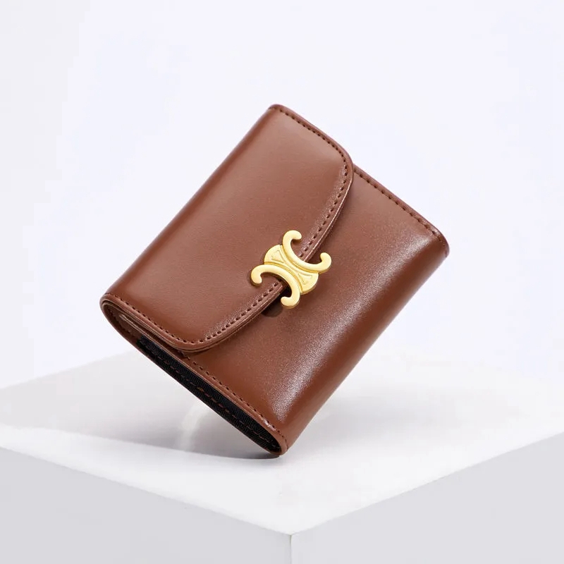 高品質 革製 セリーヌ カードケース 本革 金属ロゴ付き カードポケット 