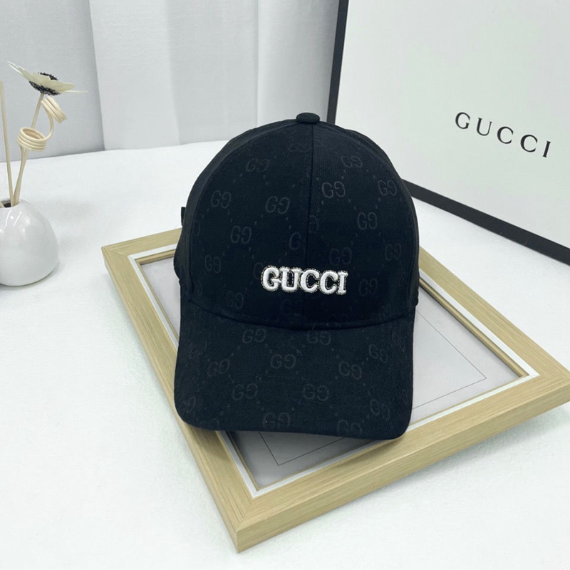 Gucci グッチ キャップ 帽子 ブランド 刺繡ロゴ シンプル GG柄 