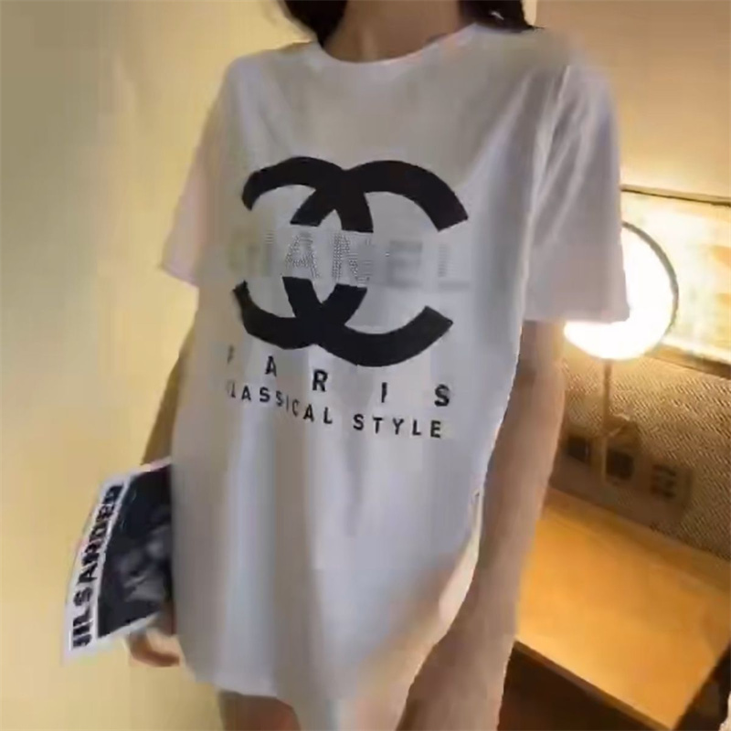 ブランド シャネル Tシャツ キラキラ ダイヤモンド