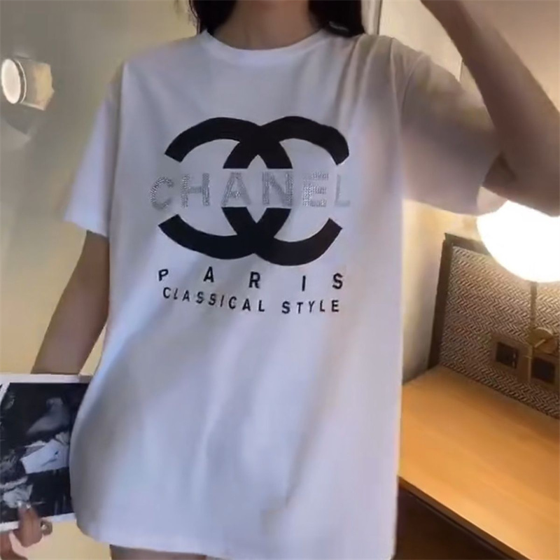 カップル向けTシャツ 半袖 シャネル ブランド