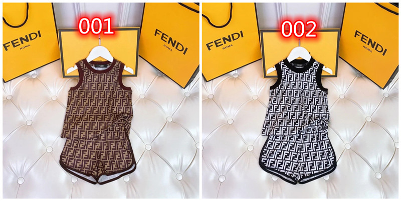 Fendi ハイブランドキッズ服 ベスト 半パンツ フェンディ 子供