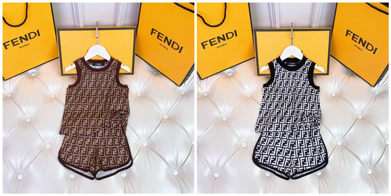 フェンディ夏 子供服 ブランドFENDI ベスト 半パンツ 2点セット